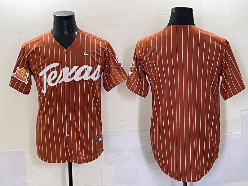 Men Texas Longhorns blank brown Nike joint Name NCAA 2025 Jersey style 30->ncaa teams->NCAA Jersey